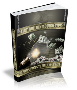 Product picture List Building Quick Tips - Ebook